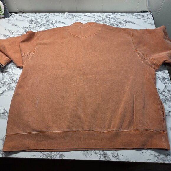 Orvis Men's Orange Gray Quarter Zip Longsleeve Pullover Sweatshirt Bundle (Flaw) - Picture 14 of 15